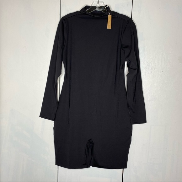 SKIMS NWT Long Sleeves All-In-One Mock Neck Jumpsuit *Onyx 2X - Picture 3 of 10